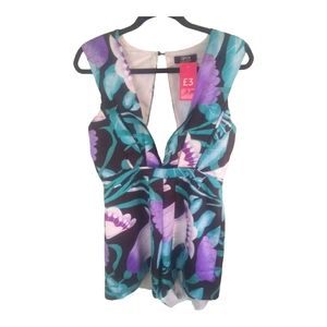 25. Opus London Floral Sleeveless Short Romper US Size 8